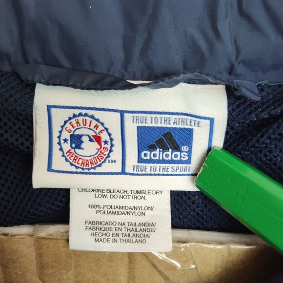 Adidas MLB New York Yankees 1/4-Zip Jacket Men's Size XL Blue Windbreaker - Picture 8 of 10